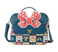 Sac bandouliÃšre Loungefly Mickey Mouse Holiday Bleu 28,96x7,62x21,08 cm