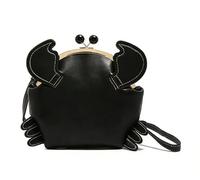 Sac bandoulière à fermeture éclair Mignon sac épaule animal 3D en cuir PU pour femmes courses fêtes danses