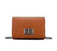 Sac Bandoulière Chaîne Python - Gallantry - Camel - Synthétique - L 19.5 cm x H 13.5 cm x l 7 cm