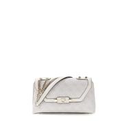 GUESS sac bandoulière femme Lindsey convertible Xbody Flap Bone Logo écru