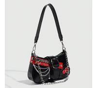 Sac bandoulière croisé unique au design d'étoiles et de lune, style argent millénaire. Convient parfaitement au style de rue et aux occasions de fête des filles. Peut également être offert en cadeau.