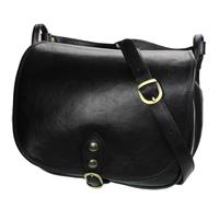 Sac à bandoulière femme en cuir Western 31x25x15 cm Noir G