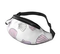 Sac bandoulière décontracté pour Homme et Femme, idéal pour Le Sport, la Course à Pied, Les Mains Libres, la Ceinture, Motif Coquille Saint-Jacques coloré