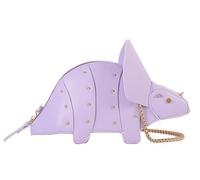 Sac bandoulière dinosaure à fermeture éclair Mignon sac épaule animal 3D en cuir PU pour femmes courses fêtes danses