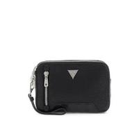 Sac bandoulière double fermeture éclair en cuir Guess Torino Noir TU