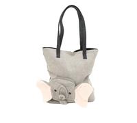 Sac Bandoulière Éléphant En Coton Doux Grey TU