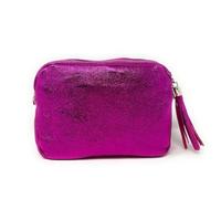 Sac bandoulière en cuir grainé LITTLE SEVILLE - OH MY BAG - Fuchsia irisé - Femme - 19x14x6cm