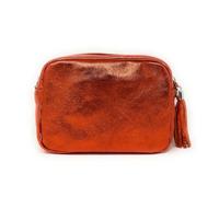 Sac bandoulière en cuir grainé LITTLE SEVILLE - OH MY BAG - Orange - Femme - 19x14x6cm