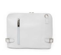 Sac bandoulière en cuir italien grainé MAMMA MIA Blanc - OH MY BAG - Femme - 24 cm x 19 cm x 10 cm