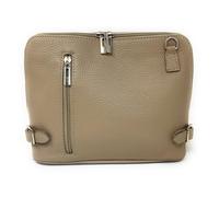 Sac bandoulière en cuir italien grainé MAMMA MIA - OH MY BAG - Marron - Beige - Femme