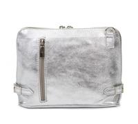 Sac bandoulière en cuir italien grainé OH MY BAG - MAMMA MIA - Gris - Porté bandoulière