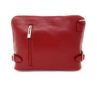 Sac bandoulière en cuir italien grainé - OH MY BAG - MAMMA MIA - Rouge - Porté bandoulière