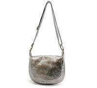 Sac bandoulière en cuir italien LITTLE CITIZEN Argent moyen
