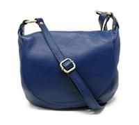 Sac bandoulière en cuir italien LITTLE CITIZEN Bleu moyen - OH MY BAG - Sac bandoulière - Cuir - Femme