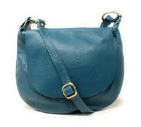 Sac bandoulière en cuir italien OH MY BAG - LITTLE CITIZEN - Bleu - Femme - L 30 x H 24 x P 5 cm
