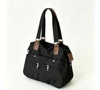 Sac bandoulière en toile unie, à la fois à la mode et classique, est polyvalent et offre une grande capacité, de multiples poches et une poignée bicolore, ce qui le rend idéal pour les sorties sur le 