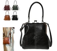 Sac BandoulièRe Femme à Fermoir Baiser,PoignéE SupéRieure，Noir