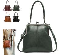 Sac BandoulièRe Femme à Fermoir Baiser,PoignéE SupéRieure，Vert