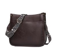 Sac Bandoulière Femme Anti-Vol - INSFITY - Cafe - Bretelles Réglables - PU - Voyage Quotidien Loisir