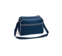 BagBase Sac à bandoulière BG014F NAV Mixte Rétro Bleu marine/blanc Medium