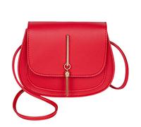 Sac Bandouliere Femme Cuir Tassel Portable Sac Besace Petit Sac A Main Sac De Cours LycéE Fille Pas Cher Sacs Une ÉPaule Simple Mode Pure Couleur Enveloppe Cabas (18x6x15cm, rouge)