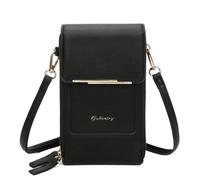 Sac Bandoulière Femme Gallantry - Noir - Synthétique - L 11 cm x H 19 cm x l 4 cm - Rabat - Grainé