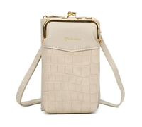 Sac bandoulière femme Gallantry - Petit sac tout-en-un pour téléphone et portefeuille - Beige
