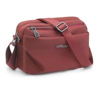 Sac Bandoulière Femme Imperméable Nylon Sacoche Femme avec Bandoulieres Réglable Sac Besace Femmes Multipoches Moyen Sac à Main Bandoulière pour Voyage, École, Sport (Bordeaux)