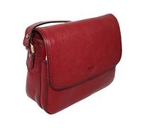 Sac bandoulière femme KATANA en cuir ref 82514 taille moyenne (3 coul.disp.) (rouge)