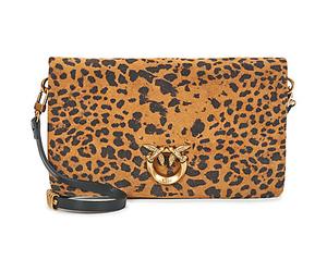 Sac Bandouliere femmes Pinko CLICK SOFT HORIZONTAL MINI Marron Unique