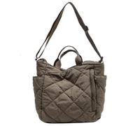 Sac bandoulière Grande capacité matelassé, Sac Messager en Treillis rhombique, Couleur Unie, décontracté, Tendance, Doux, for Le Shopping de Rue(Green)