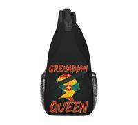 Sac Bandoulière Grenadian Qu-Een Grenade Culture Culturelle Afro Pride Drapeau Léger Sac À Poitrine Loisir Bandouliere Homme pour Femme Voyage Sport
