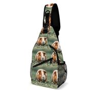 Sac Bandoulière Guinée Coupée Imprimée Léger Sac D'Epaule Casual Sacs À Bandoulière pour Voyage Cyclisme Randonnée 19X39Cm