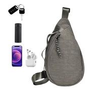 Sac bandoulière homme - 33 cm - Sac poitrine en nylon et Oxford avec bandoulière réglable pour un usage quotidien, les voyages, le vélo, idéal pour les hommes, l'école, le travail et les activités de