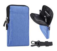 Sac Bandoulière Homme pour Téléphone Bleu, Etui de Ceinture avec Clip pour Smartphone, 6.7" Petite Sacoche Homme Bandouliere Pochettes Universel Sac à Taille Sac Banane de Randonnée de Voyage Sport