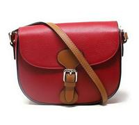 Sac bandoulière INA SCOT Cerise - OH MY BAG - Sac bandoulière - Cuir grainé - Femme