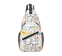 Sac Bandoulière Je Veux Juste Lire Fleur Blanche Antivol Sac À Poitrine Léger Sacoche Bandouliere pour Camping École Femme