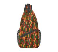 Sac bandoulière Kwanzaa pour le Mois de l'histoire des Noirs et Juneteenth, unisexe, léger et tendance, idéal pour le sport, la randonnée et la course à pied.