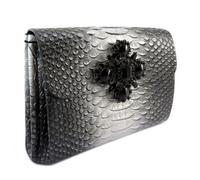 Sac bandoulière 'Lollipops' gris noir (3 compartiments) - 18.5x13.5x7 cm [P6123]