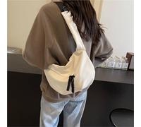 Sac bandoulière Minimaliste for Les déplacements - Sac fourre-Tout en Toile de Taille Moyenne avec Fermeture éclair et intérieur spacieux(Off-White)