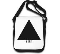 Sac bandoulière minimaliste triangle noir Hype Logo Blanc