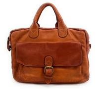Sac bandoulière - OH MY BAG - COLUMBIA - Cuir vintage - Camel - 34x23x12 cm