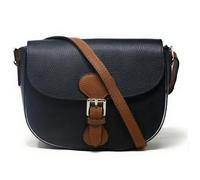 Sac bandoulière - OH MY BAG - INA SCOT - Cuir grainé - Noir - 23x17x7 cm