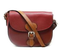 Sac bandoulière - OH MY BAG - INA SCOT - Cuir grainé - Rouge foncé - 23x17x7 cm