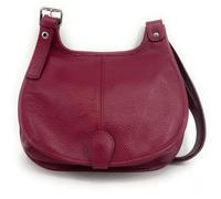 Sac bandoulière - OH MY BAG - LITTLE PETRA - Cuir de vachette - Rouge foncé - 30x23x7 cm