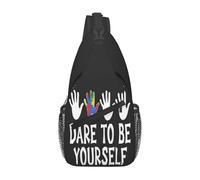 Sac Bandoulière Ose Être Toi-Même Étanche Sacs À Dos Porté Travers Léger Cross Body Bag pour Gym Randonnée Excursion