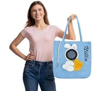 Sac Bandoulière Personnalisable pour Animaux - Broderie de Lettre et Nom - Design Mignon pour Voyage Léger avec Sac Porté Poitrine et Sacs pour Chat/Chien