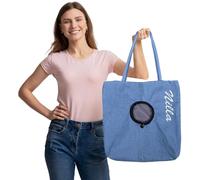 Sac Bandoulière Personnalisable pour Animaux - Broderie de Lettre et Nom - Design Mignon pour Voyage Léger avec Sac Porté Poitrine et Sacs pour Chat/Chien