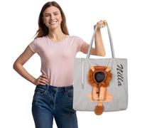 Sac Bandoulière Personnalisable pour Animaux - Broderie de Lettre et Nom - Design Mignon pour Voyage Léger avec Sac Porté Poitrine et Sacs pour Chat/Chien