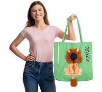 Sac Bandoulière Personnalisable pour Animaux - Broderie de Lettre et Nom - Design Mignon pour Voyage Léger avec Sac Porté Poitrine et Sacs pour Chat/Chien